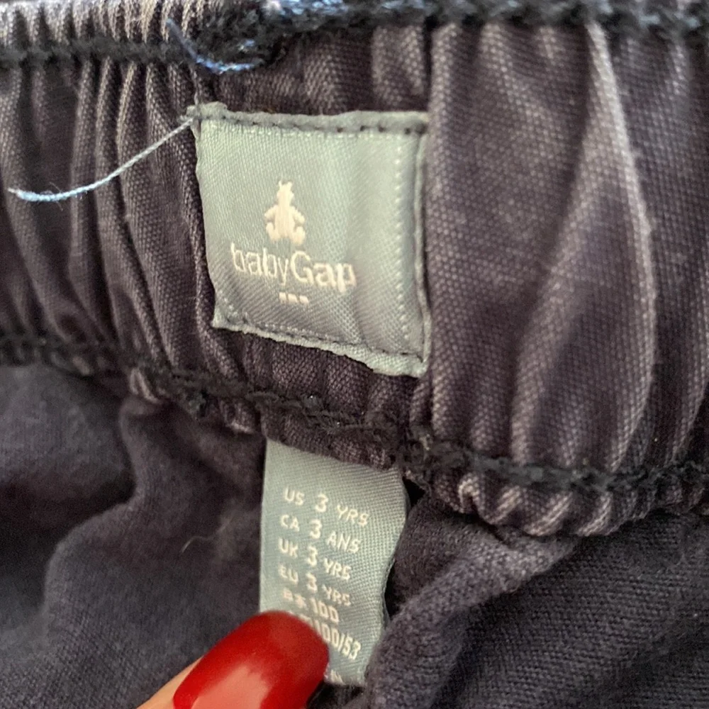 Baby Gap blue elastic waist ankle jogger cargo pants 3